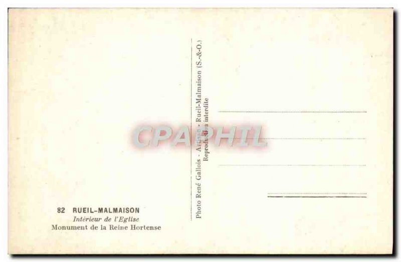 Old Postcard Malmaison A Queen Hortense Napoleon 1st