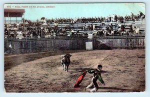 TIJUANA, Mexico ~ BULL FIGHT SCENE ~  1907  Mitchell #402  Postcard