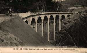 Congo Railway From Brazzaville to the Atlantic Monzi Cayla Viaduc Postcard 08.70 