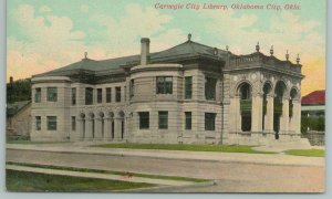 Oklahoma City~Carnegie City Library~c1910 Postcard