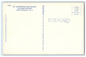 c1950's Mt. Railway Base Station Washington Cog White Mountains NH Postcard 