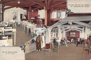 White Mountains New Hampshire Mt Washington Club Dining Room Postcard AA50584
