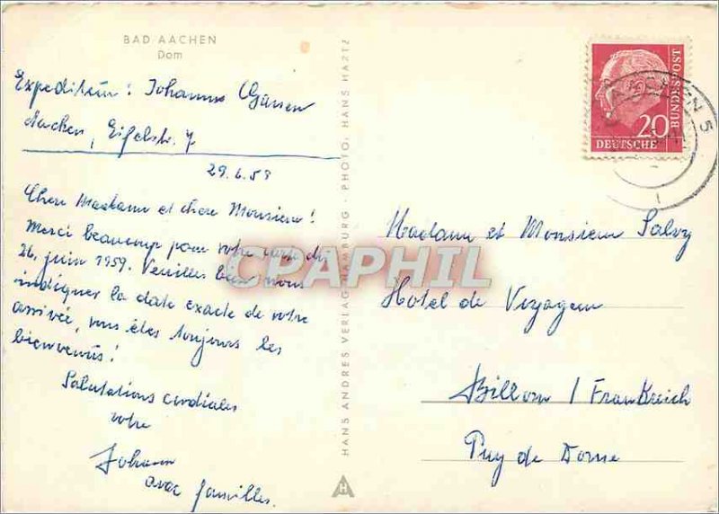 Modern Postcard Bad Aachen Dom