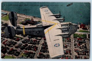 1951 San Diego California CA Postcard U. S. Navy Flying Boat Civic Center Posted