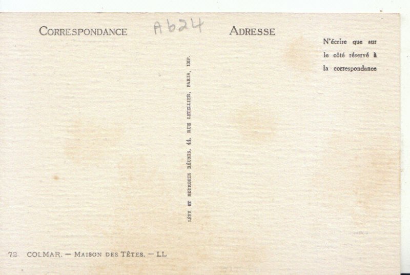 France Postcard - Colmar - Maison Des Tetes - LL - Ref 16237A