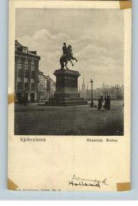 Old Postcard-Absalons Statue-Kobenhaven,Denmark View