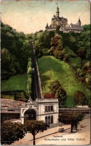 Switzerland Zurich Guetschbahn und Guetsch Hotel 1907