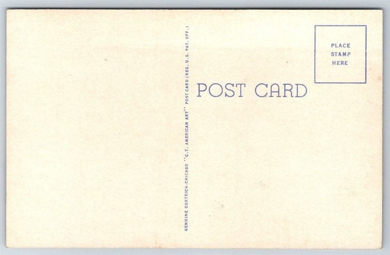 General Tyler Hotel Coffee Shop West Point GA C1930s Linen Postcard W21