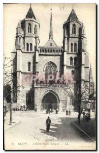 Old Postcard Dijon Church of Saint Benigne