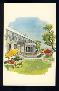 Nantucket, Massachusetts/MA Postcard, White Elephant Resort, Patio, Cape Cod