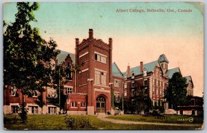 Postcard Belleville Ontario c1913 Albert College Split Ring Cancel Springfield