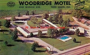 IN, Terre Haute, Indiana, Woodridge Motel, Aerial View, Dexter Press No 65462-B