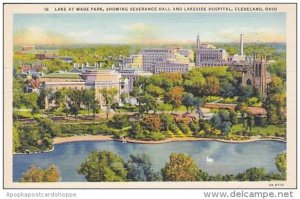 Ohio Cleveland Lake At Wade Park Showing Severance Hall And Lakeside Hospital...