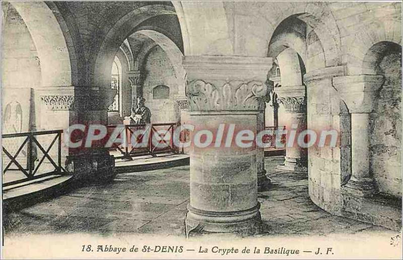 Postcard Abbey of St Denis The Crypt of the Basilica