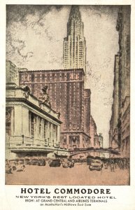 Vintage Postcard Hotel Commodore New York's Best Located Hotel New York City NY