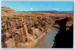 1960 Flagstaff Arizona Vintage Postcard Glen Canyon Dam Exterior View Petley