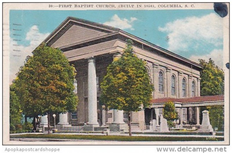 First Baptist Church Columbia South Carolina 1937