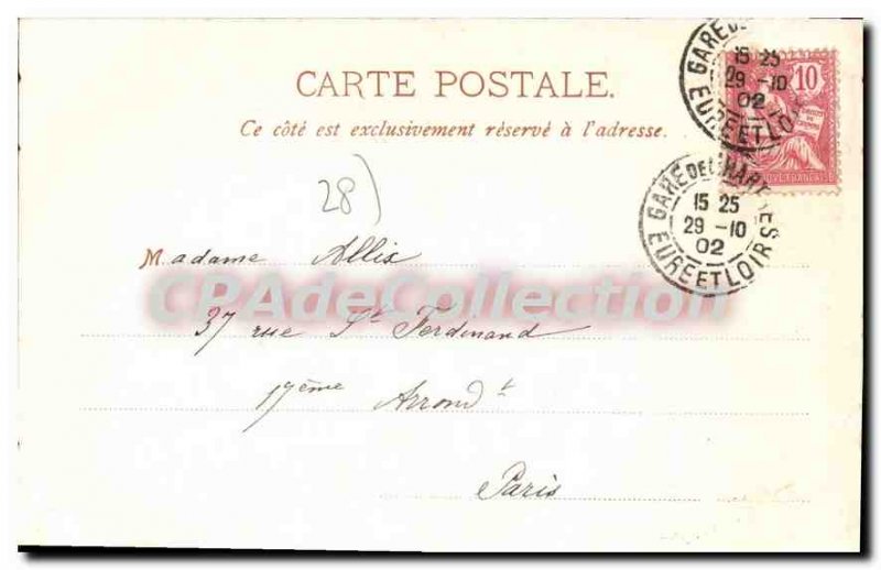 Postcard Old Chartres Chatelet Place