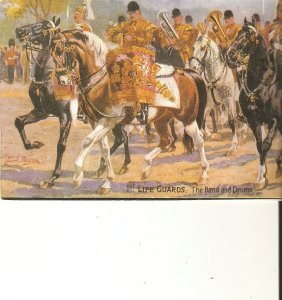 Harry Payne. Horses. 1st Life Guards. Modern repro of a Tuck Oilette postcard