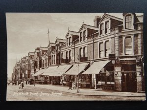 Wales BARRY ISLAND Plymouth Road SHOPS & DINING ROOMS c1905 RP Postcard