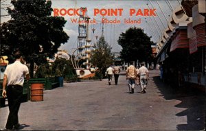 Warwick County Rhode Island RI Amusement Park Rocky Point Park c1950s Postcard