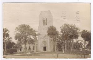 Church West Palm Beach Florida 1937 RPPC postcard