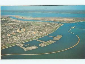 Pre-1980 AERIAL VIEW OF TOWN Corpus Christi Texas TX n3036