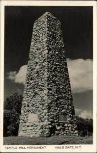 Vails Gate New York NY Temple Hill Monument Real Photo Vintage Postcard