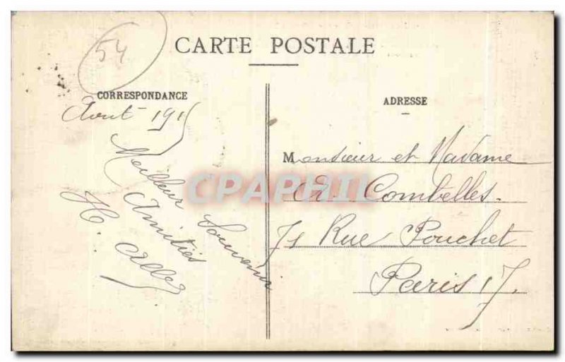 Old Postcard Gerbeviller In Lorraine War Rue de Lorraine and I corner of Brid...