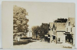 Rppc Bridgport Maine Jeweler, Hair Dresser, Apothecary Early 1900s Postcard O10