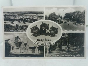 Vtg Multiview Rp Postcard Aerial View Forres Leanchoil Hospital Cluny Hill 1955