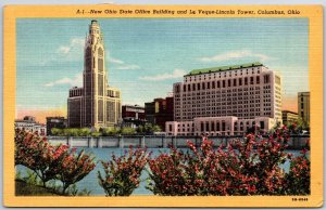 Columbus Ohio OH, 1953 State Office Building, Le Veque-Lincoln Tower, Postcard