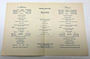 NAL Den Norske Amerikalinje Dinner Menu June 1960