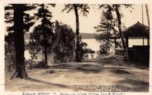 Patten Maine Birchpoint Camp Waterfront Real Photo Antique Postcard K44611