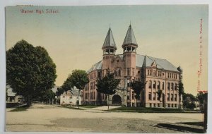 WARREN Pennsylvania High School  1908 to Centre Hall PA Postcard S19