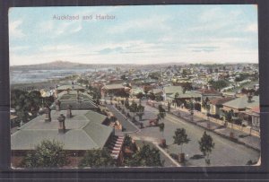 NEW ZEALAND, AUCKLAND & HARBOR, c1920 ppc., used, stamp removed.