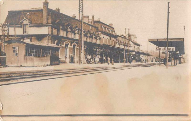 Midleton Ireland? Train Station Street Scene Real Photo Antique Postcard J55846