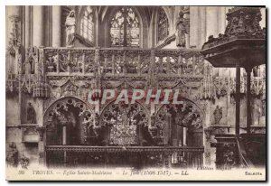 Postcard Old Troyes Eglise Sainte Madeleine Le Jube