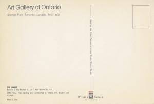 The Grange Art Gallery Of Ontario Toronto ON Ontario D'Arcy Boulton Postcard D20 