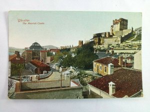 Vintage Postcard Gibraltar The Moorish Castle and Town Scene