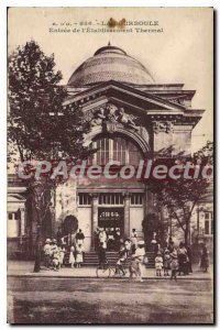 Old Postcard La Bourboule From Entree I'Etablissement Thermal