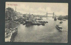 Ca 1912  PPC The Pool London Showing Boats Etc Used