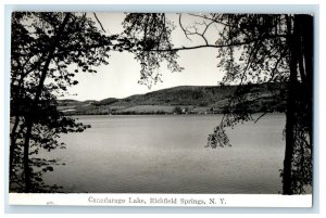 c1940's Canadarago Lake Richfield Springs New York NY RPPC Photo Postcard 