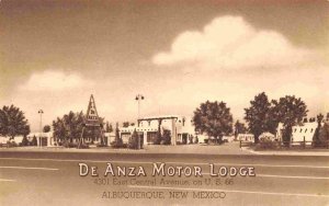 De Anza Motor Lodge Motel US Route 66 Albuquerque New Mexico sepia postcard
