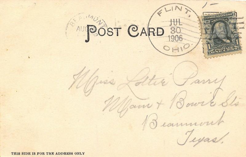 Detroit Michigan~Union Trust Co~Bank Building~1906 B&W Postcard 