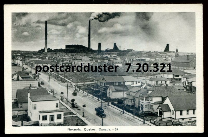 h3645 - NORANDA Quebec Postcard 1930s Birds Eye View by PECO