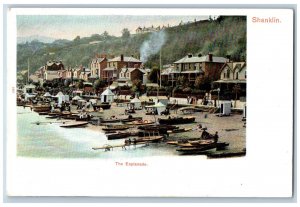 Shanklin Isle of Wight Postcard The Esplanade Boats Buildings c1905 Antique