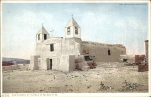 Isleta NM Church Native American Indian c1910 Detroit Publishing Postcard