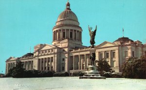 Vintage Postcard Snow Scene of the Arkansas State Capital Little Rock Arkansas