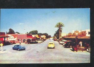 SCOTTSDALE ARIZONA DOWNTOWN STREET SCENE OLD CARS STORES VINTAGE POSTCARD